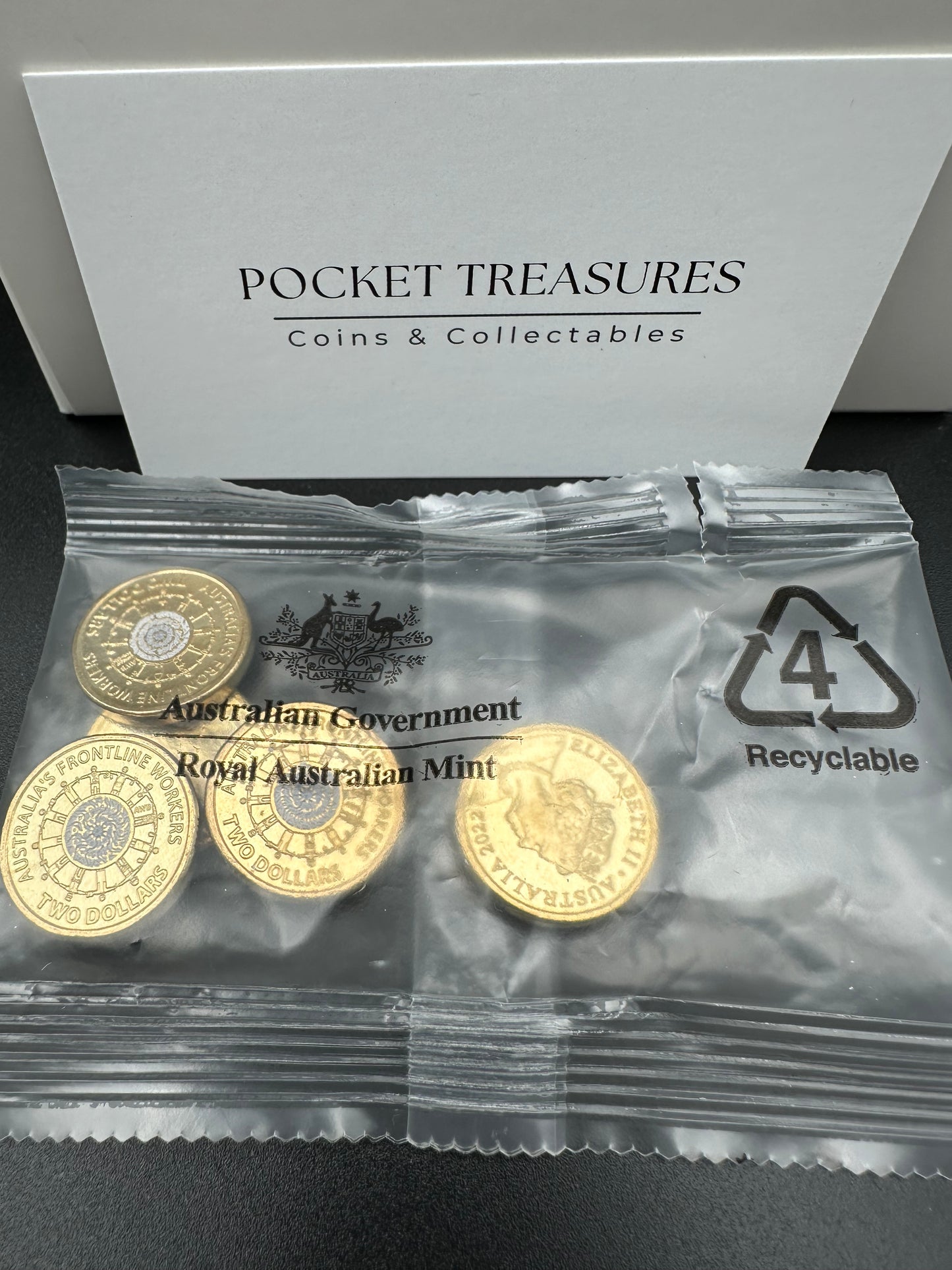2022 $2 Frontline Workers UNCIRCULATED Coloured coin from RAM Mint bag