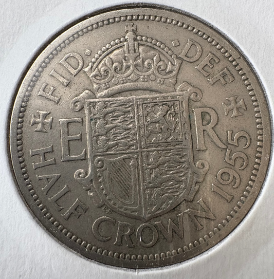 1955 Great Britain Half Crown KM# 907