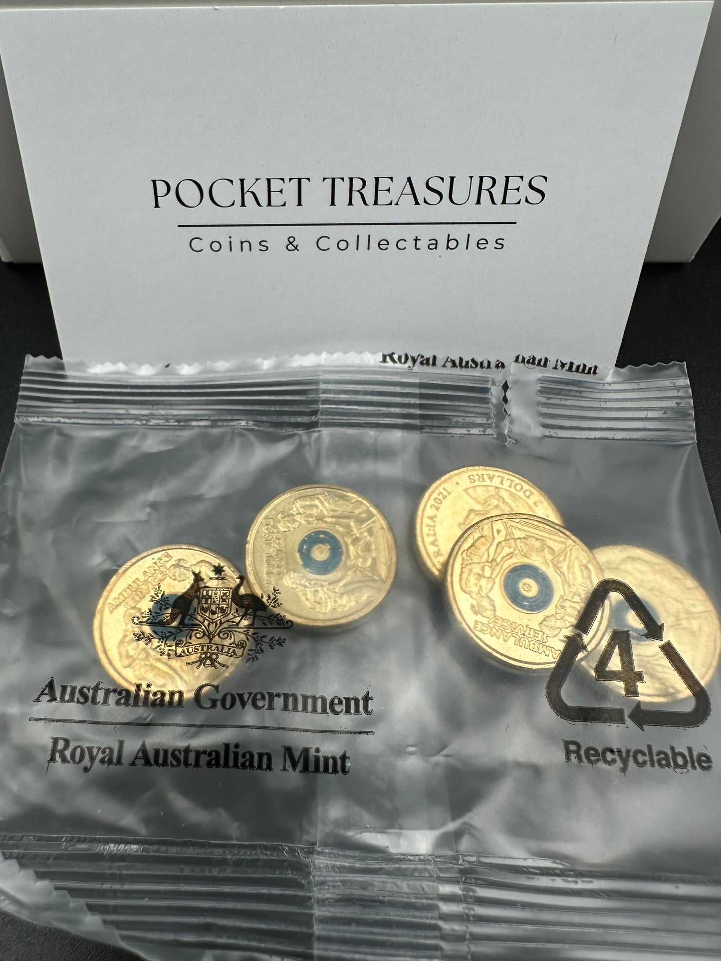 2021 $2 Australian Ambulance Service RAM Mint bag of 5 uncirculated coins