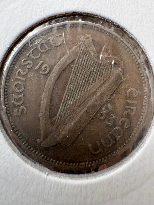 1933 Farthing - Ireland Saorstat Eireann 1/4 D Feoirling - 1/4 Phingin KM# 1