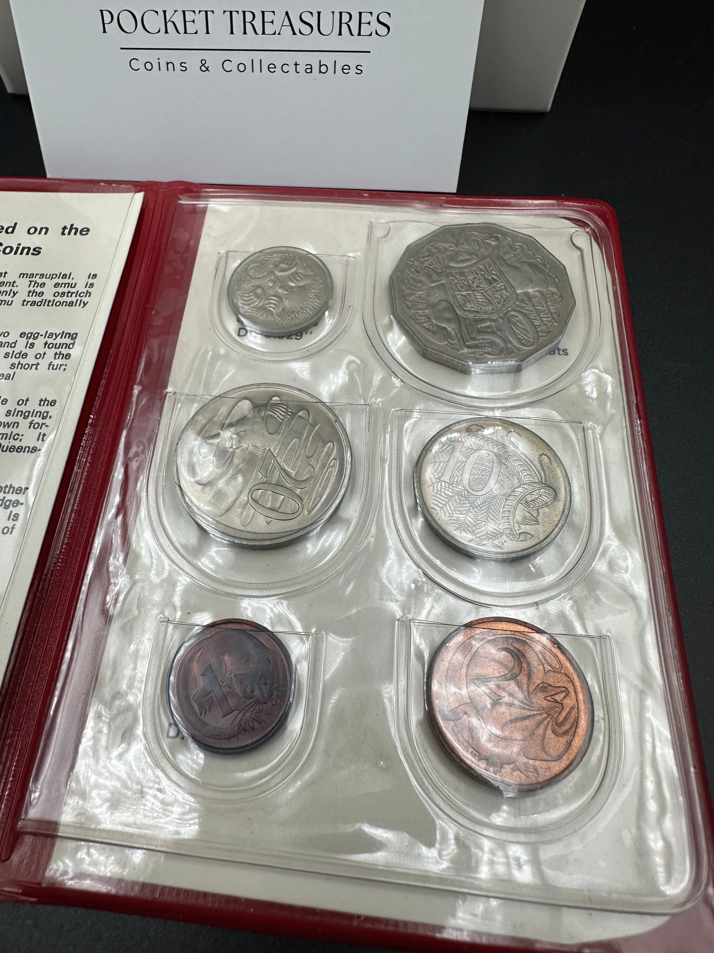 1971 Royal Australian Mint Uncirculated Six Coin Year Set - Red Wallet