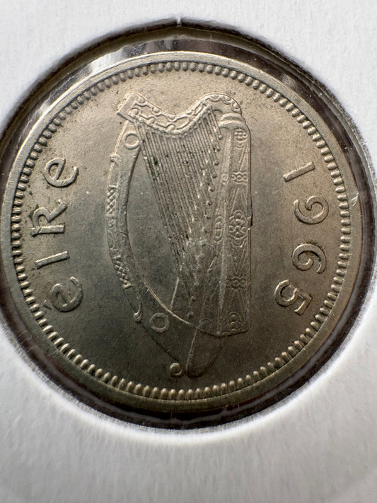 1965 3D - Ireland Saorstat Eireann Threepence KM# 12a