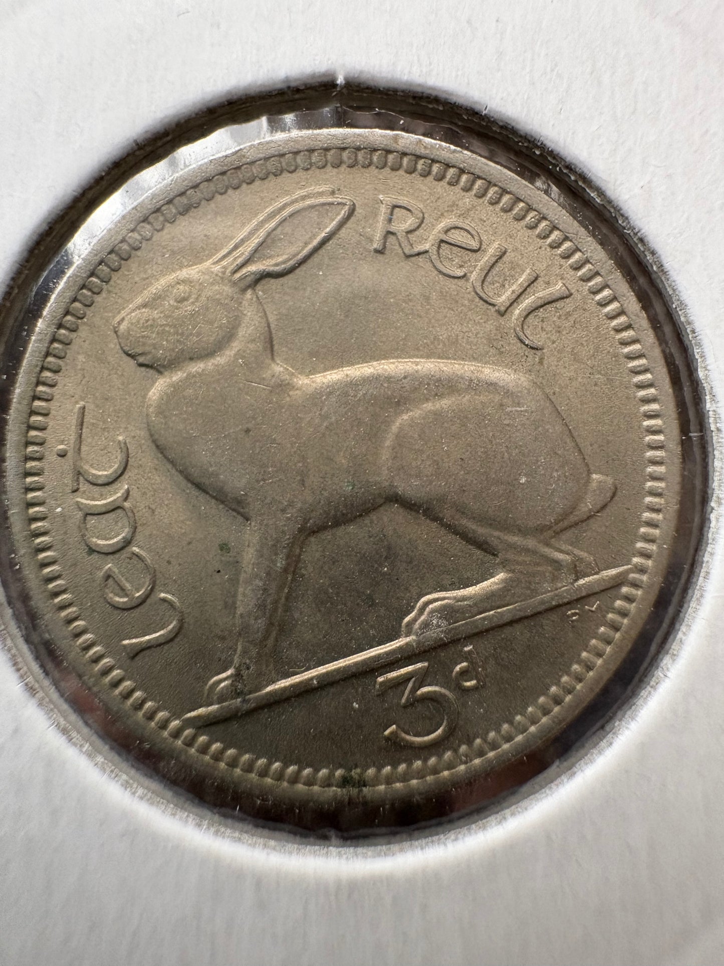 1953 3D - Ireland Saorstat Eireann Threepence KM# 12