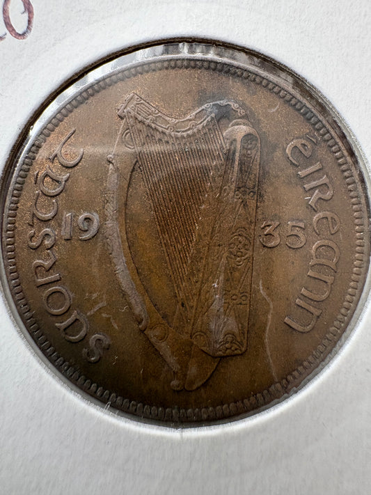 1935 1D - Ireland Saorstat Eireann One Penny KM# 3