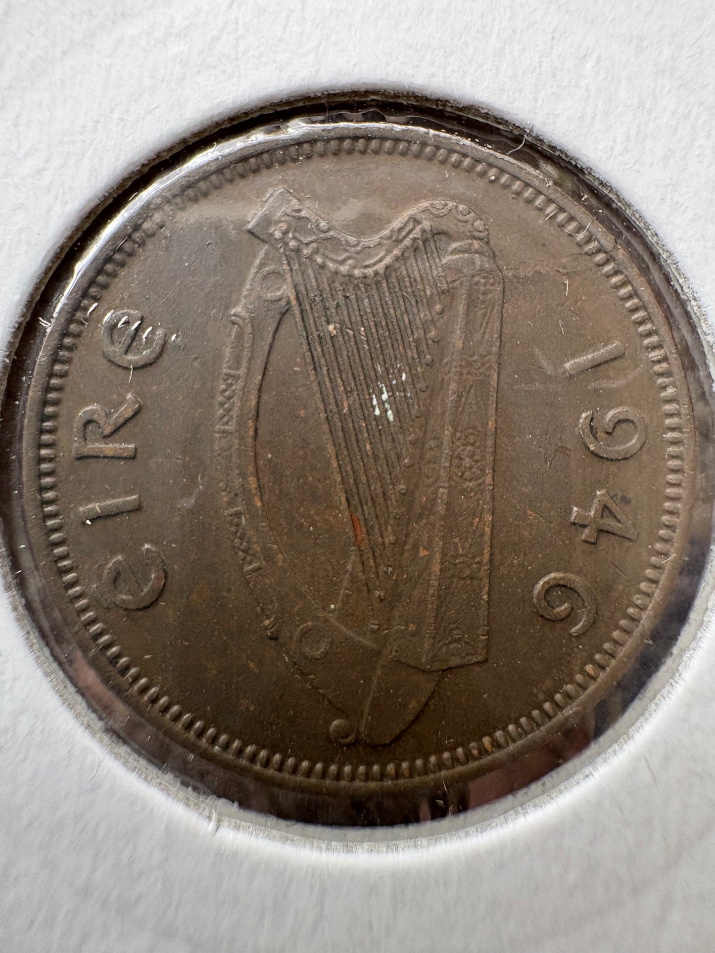 1946 Farthing - Ireland Saorstat Eireann 1/4 D Feoirling - 1/4 Phingin KM# 9
