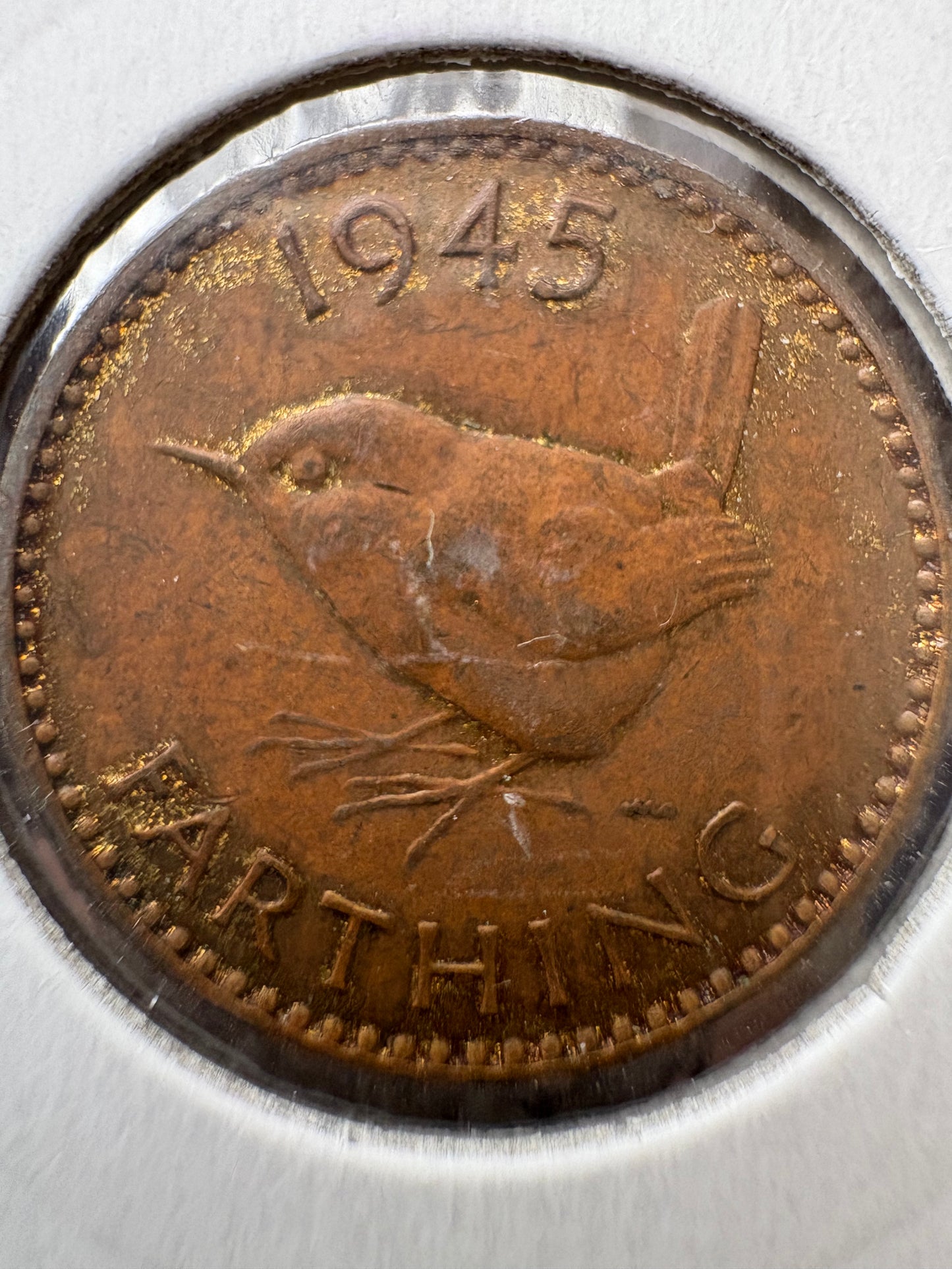 1945 Great Britain Farthing KM# 843