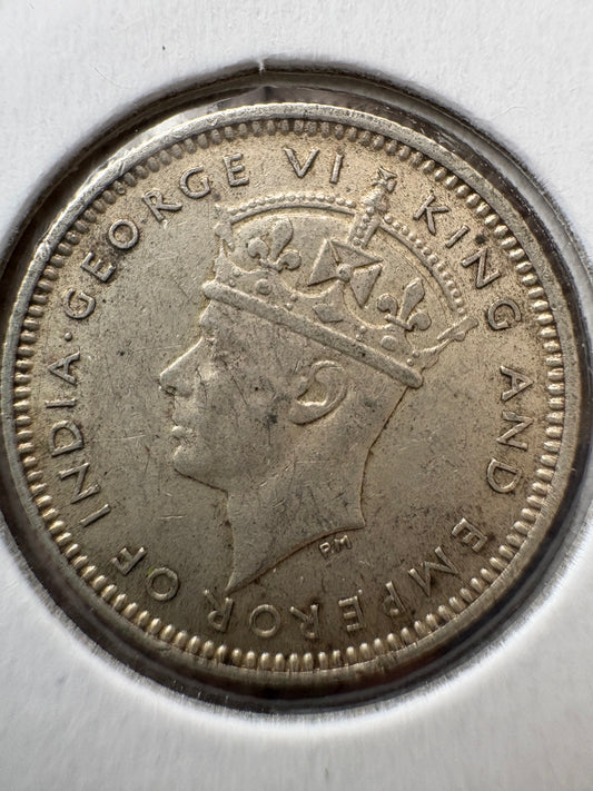 1941 Malaya 10 cent .750 Silver KM# 4