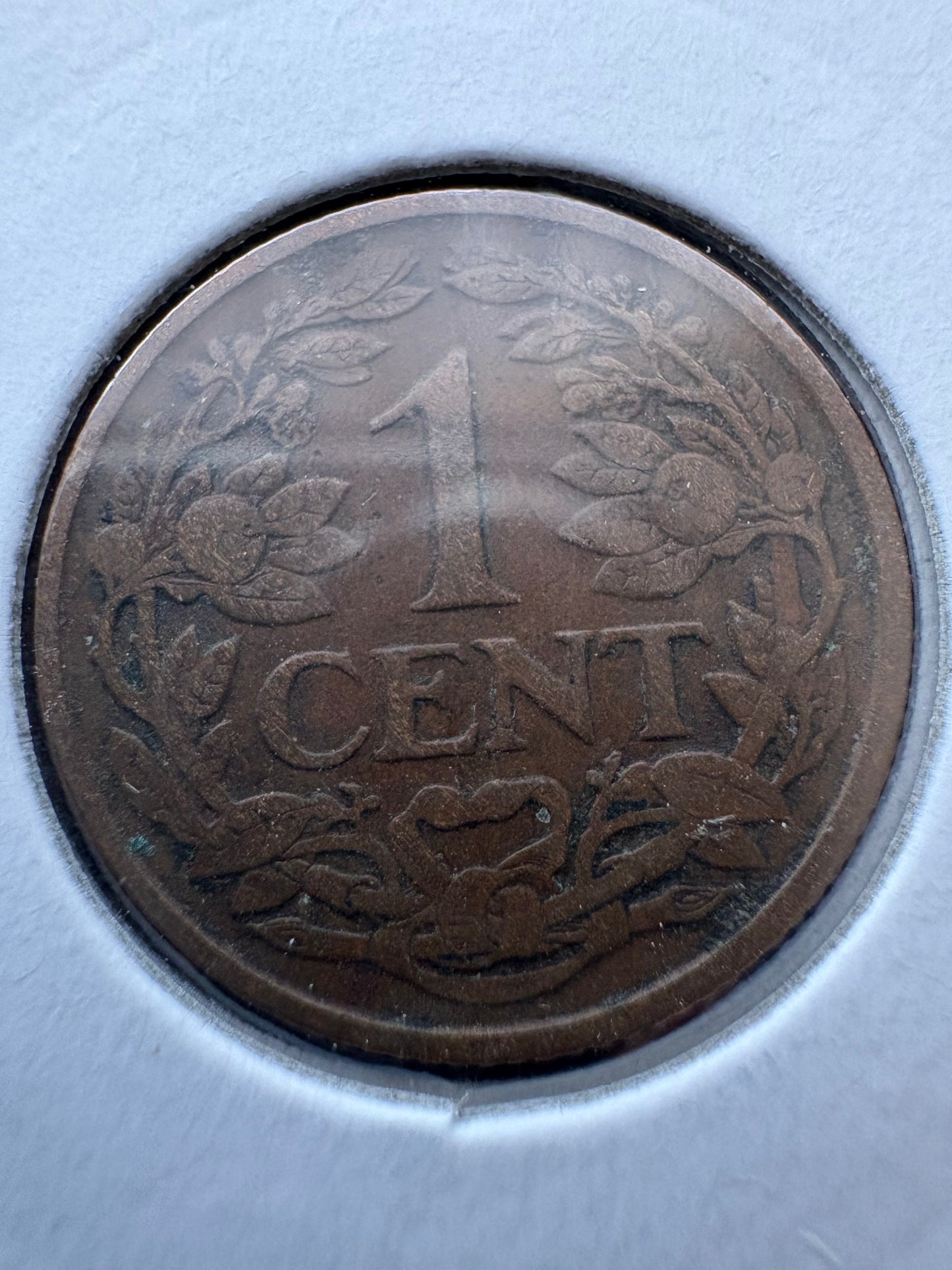 1919 Netherlands 1 cent KM# 152