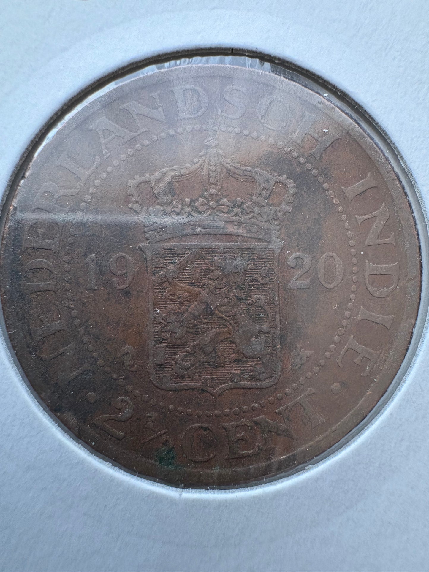 1920 Netherlands East Indies 2 1/2 cent KM# 316