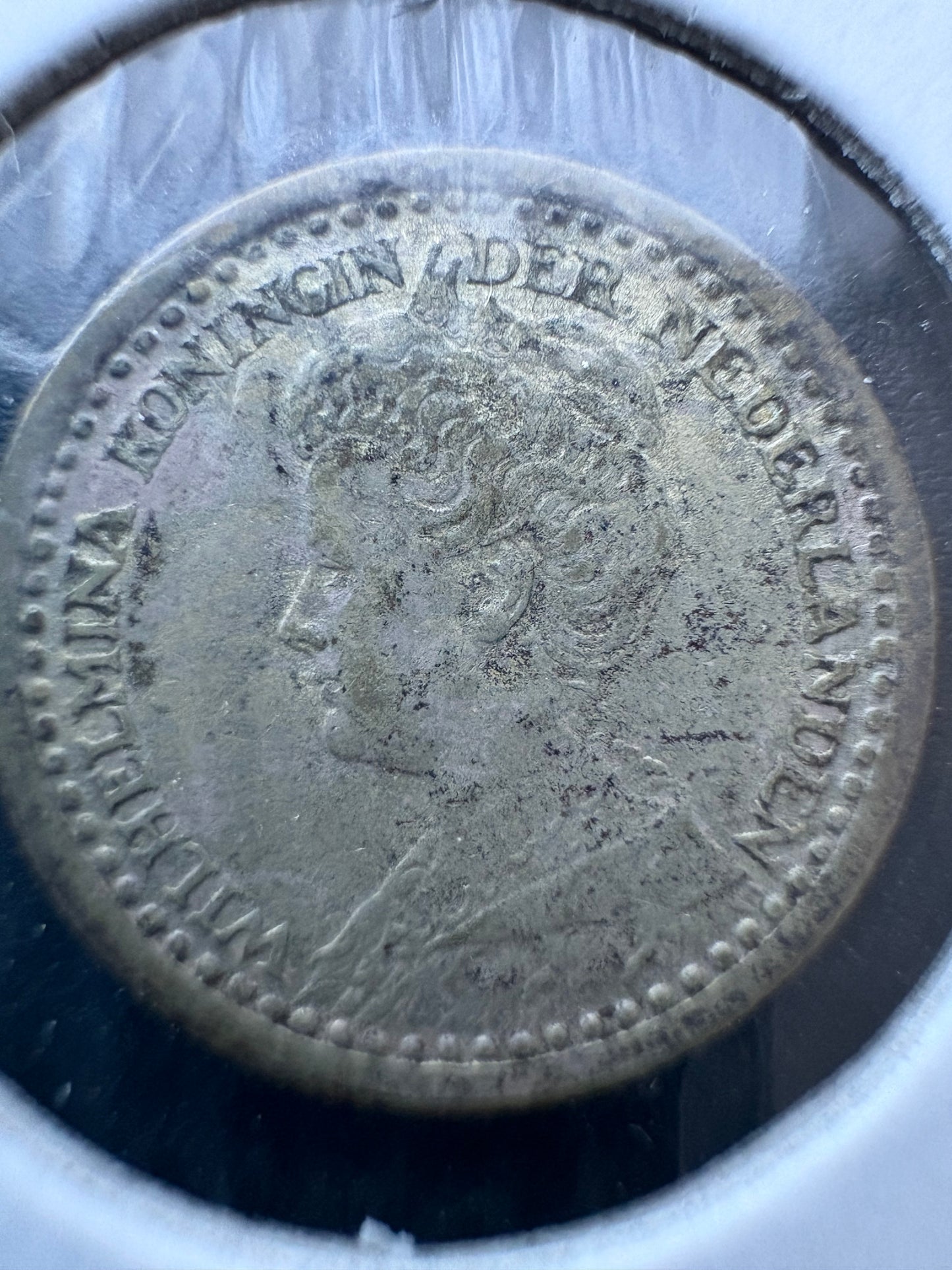 1921 Netherlands 10 cent .640 Silver - KM# 145