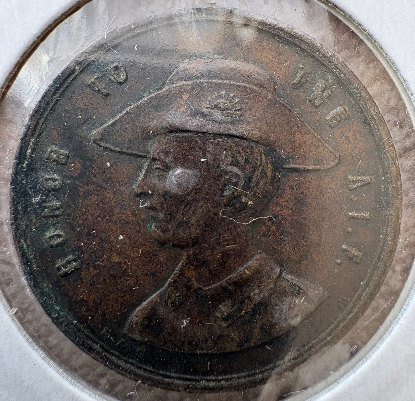 1918 ANZAC Day Honour to the A.I.F. Historical Medal