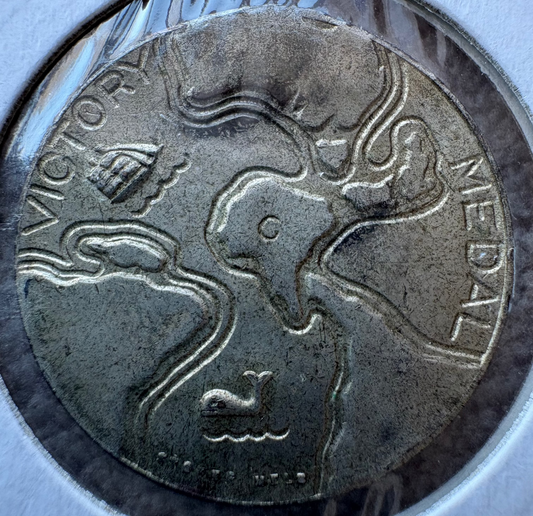 1945 Australian Vintage WWII Victory Medal Stokes Melbourne