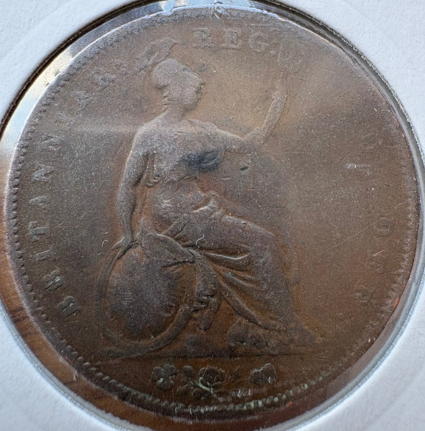 1853 Great Britain Penny KM# 793