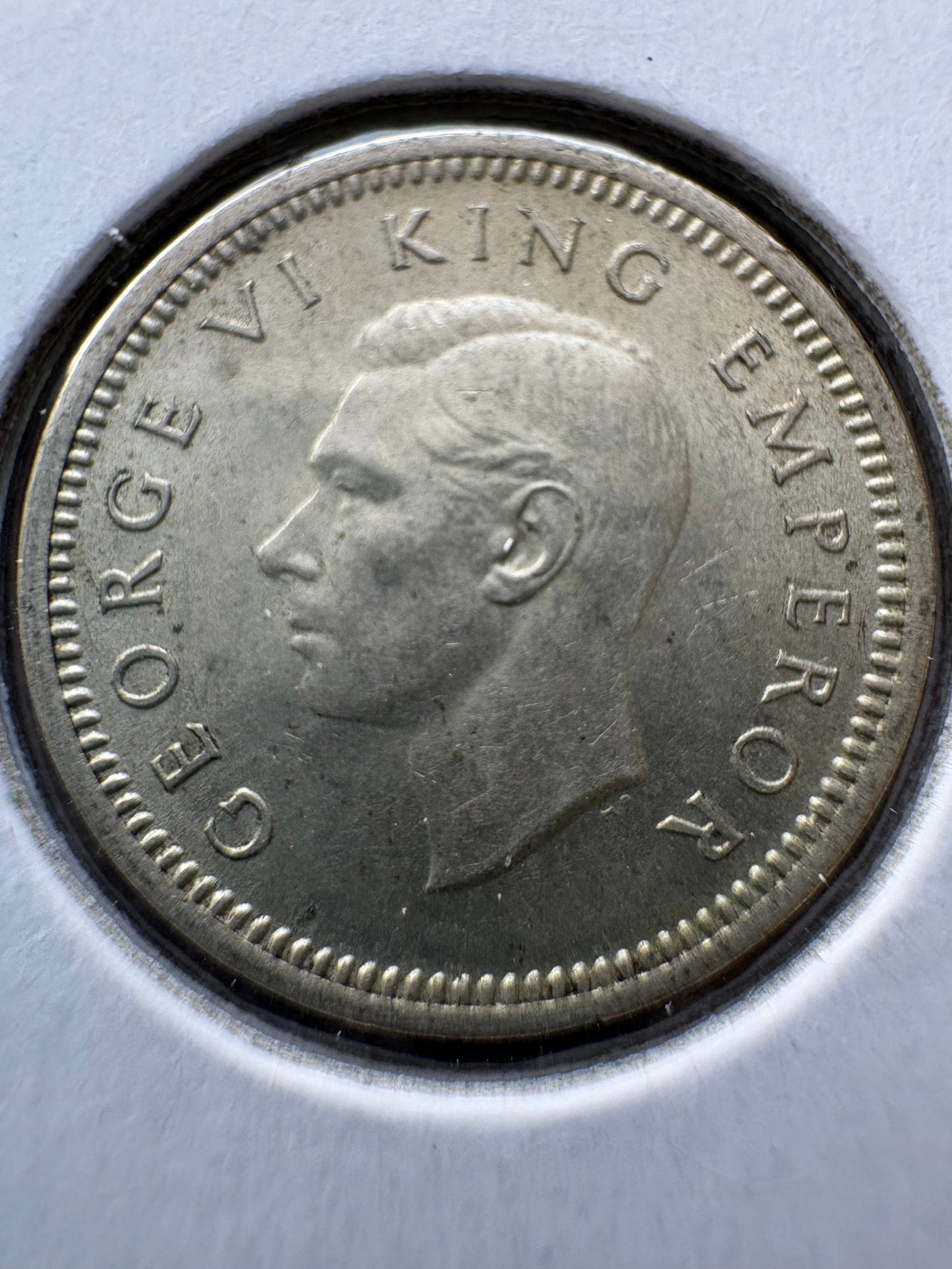 1946 New Zealand Threepence .500 Silver KM# 7