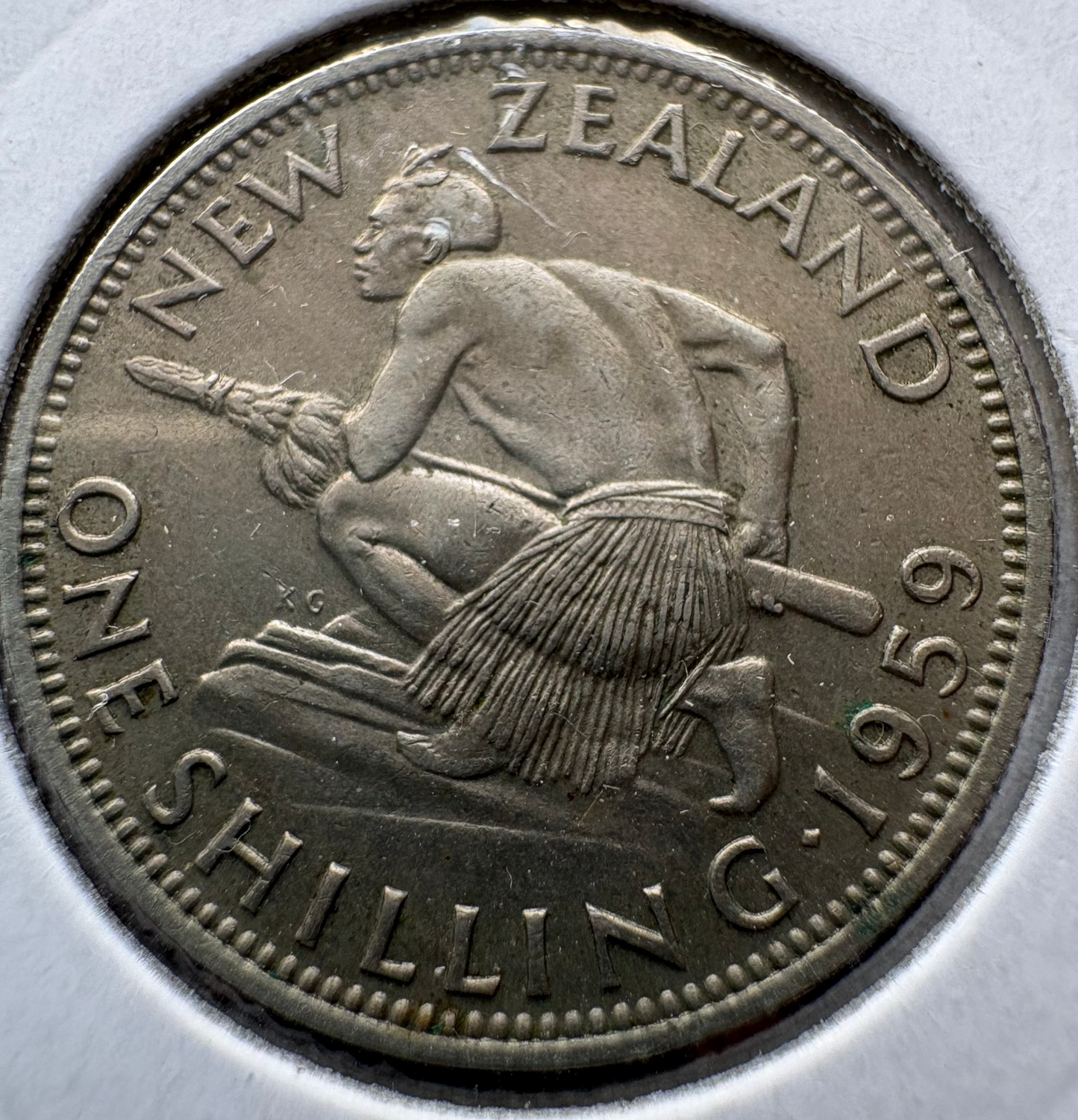 1959 New Zealand Shilling KM# 27.2