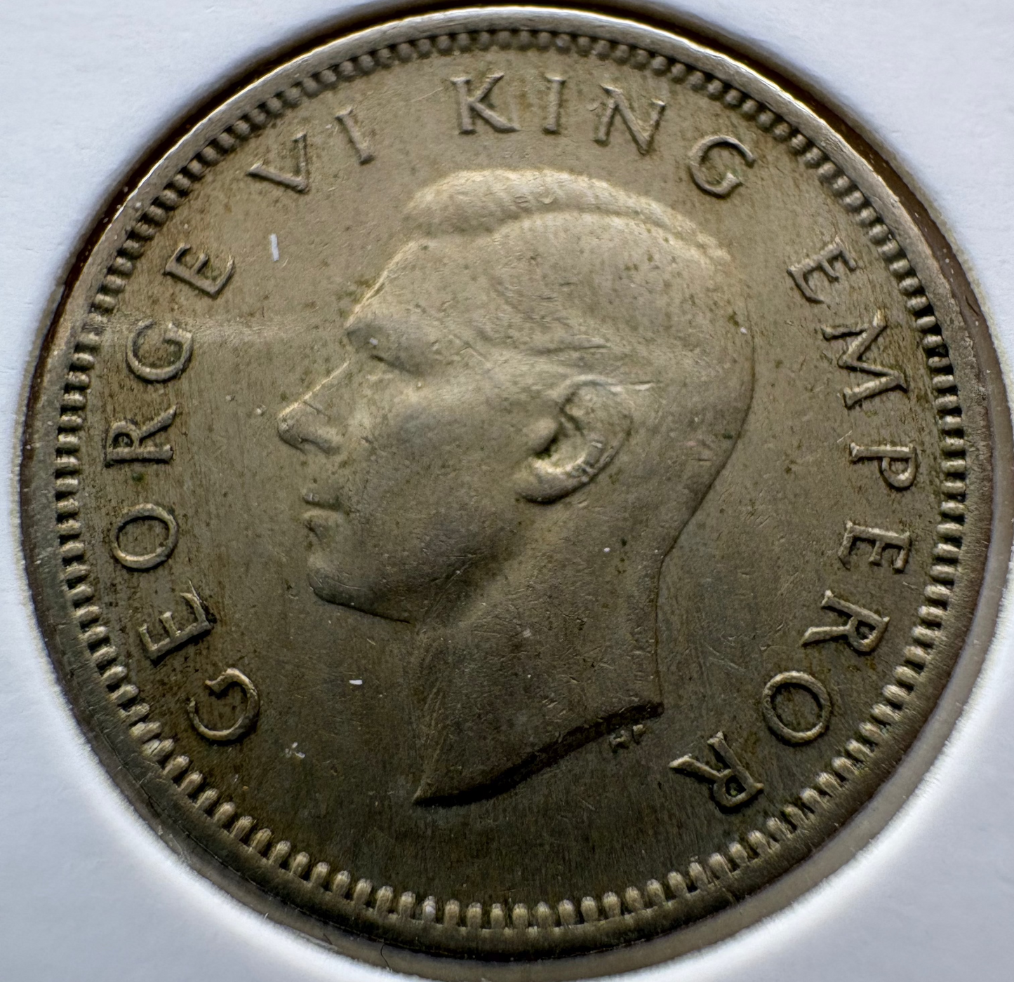 1947 New Zealand Sixpence KM# 8a