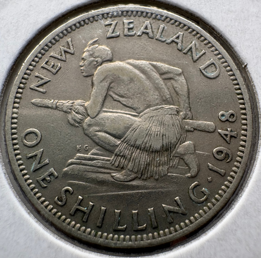 1948 New Zealand Shilling KM# 17