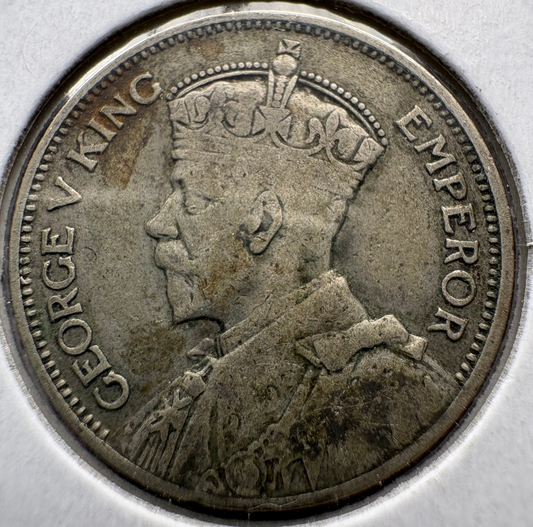 1934 New Zealand Shilling .500 Silver KM# 3
