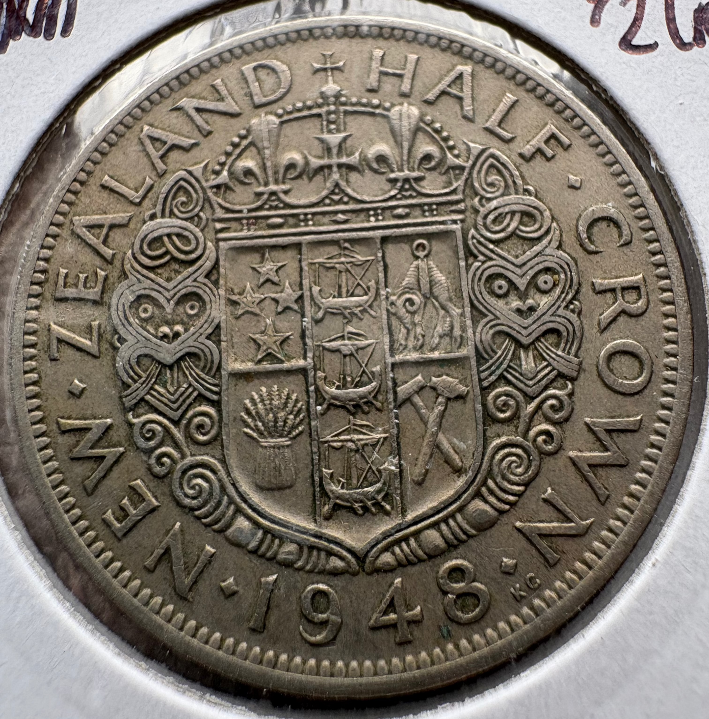 1948 New Zealand Florin Half Crown KM# 19