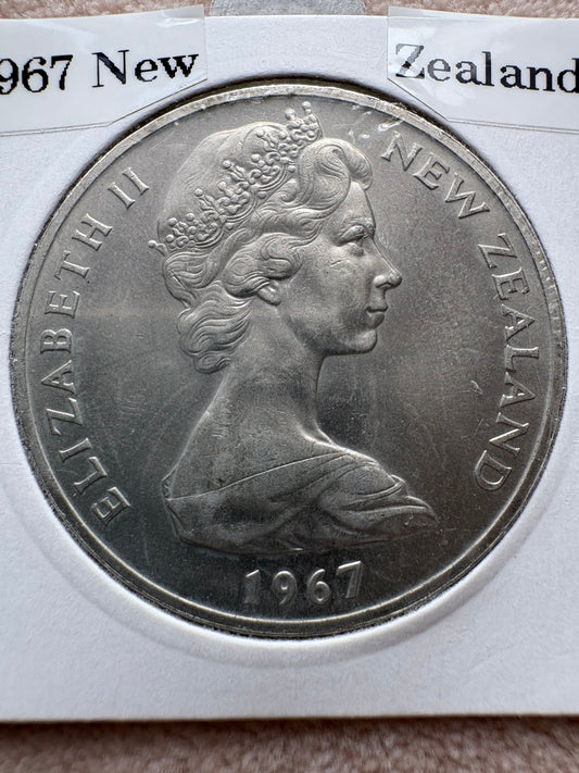 1967 New Zealand Dollar KM# 38.1