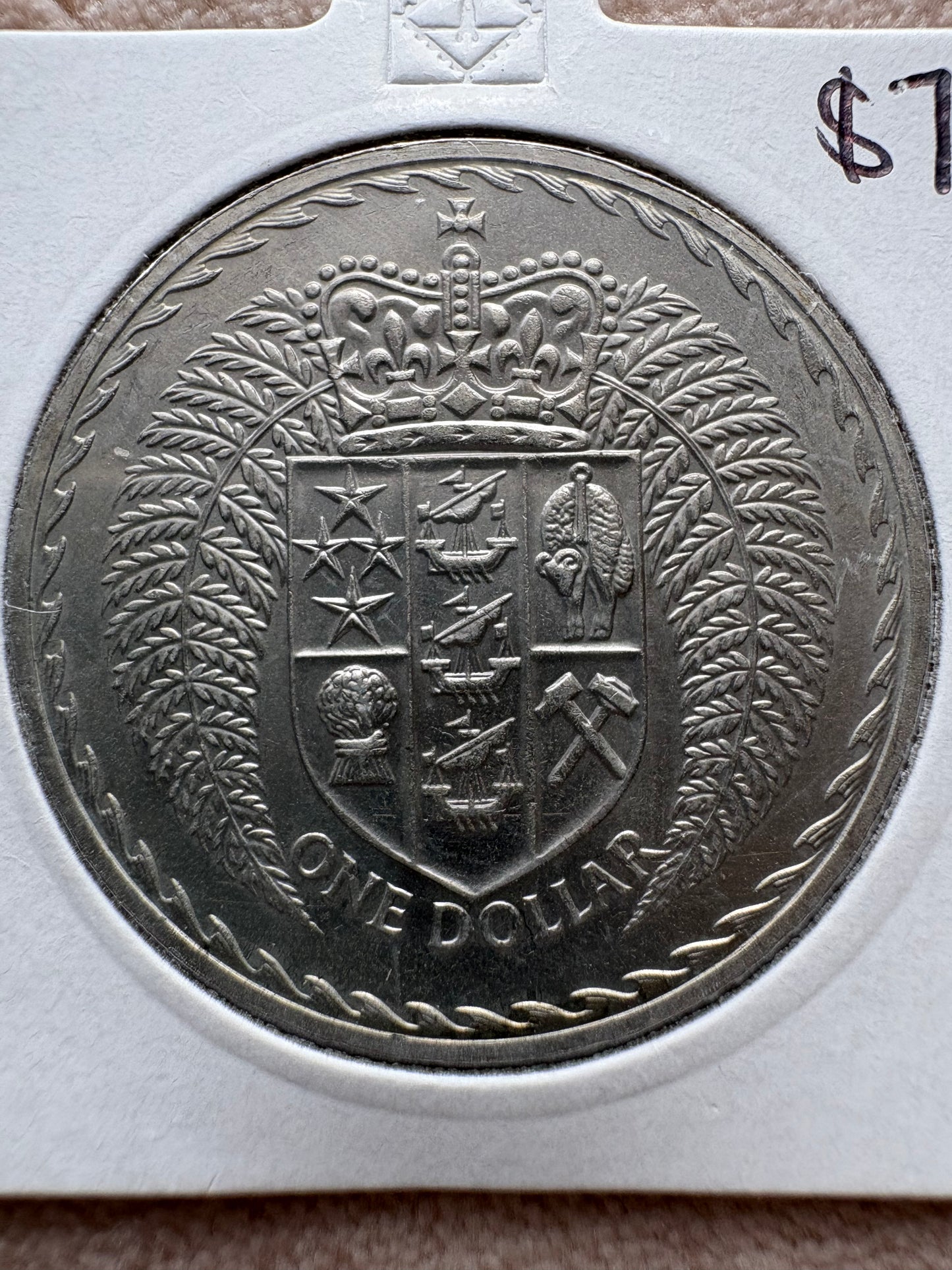 1967 New Zealand Dollar KM# 38.1