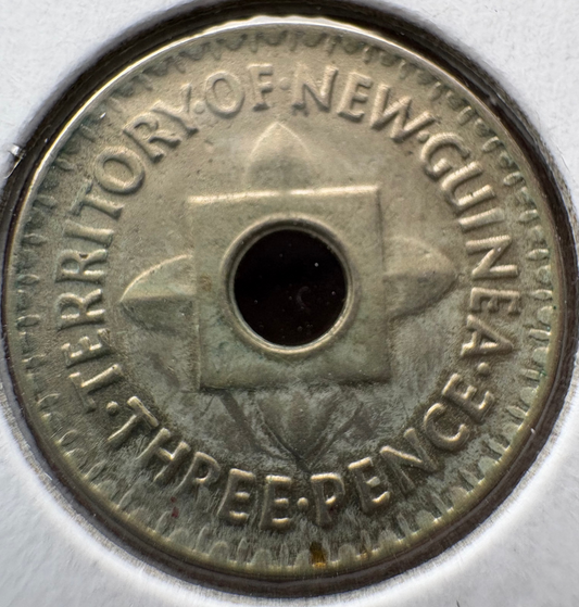 1944 New Guinea Threepence KM# 10