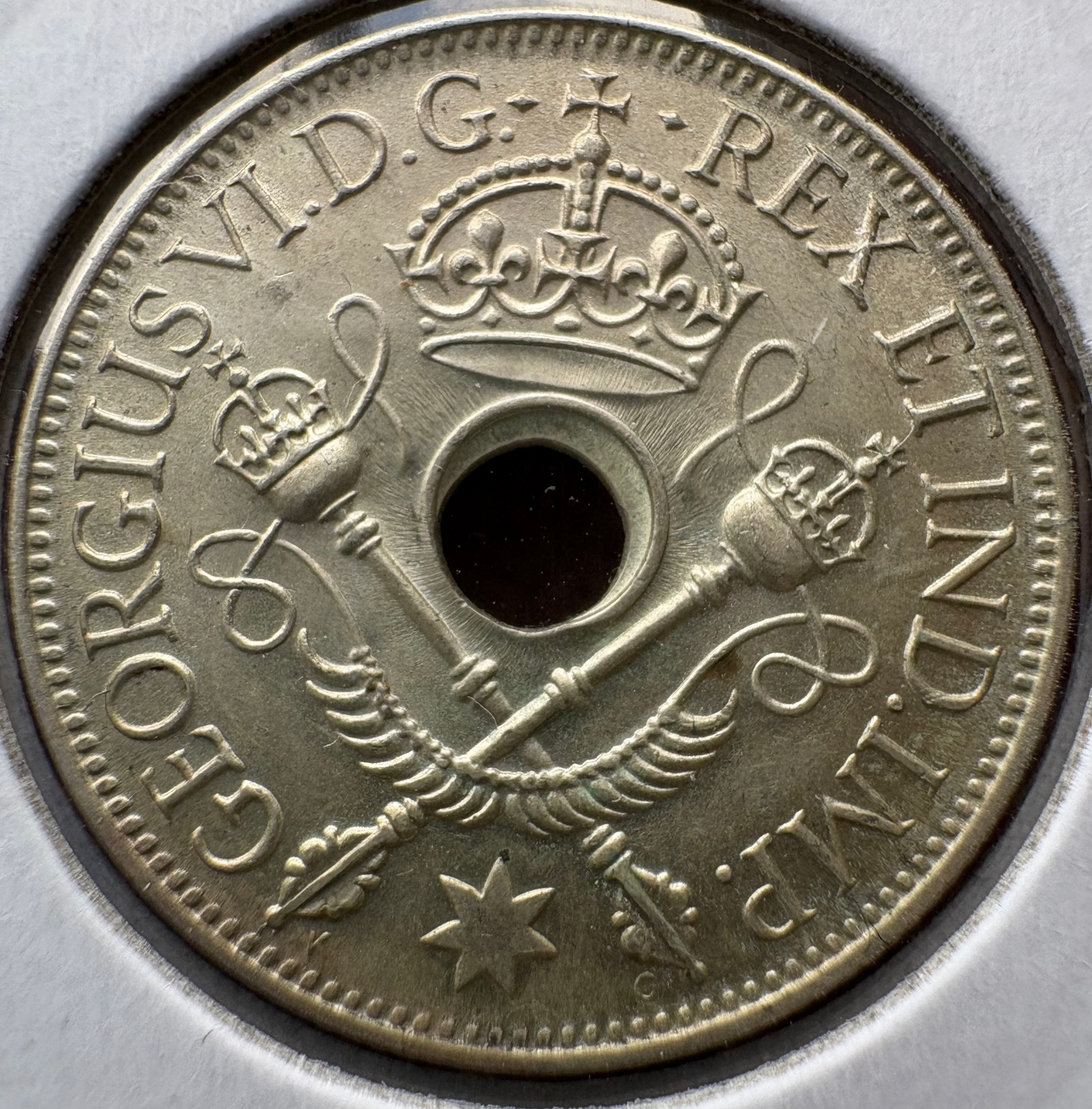 1945 New Guinea Shilling .925 Silver KM# 8