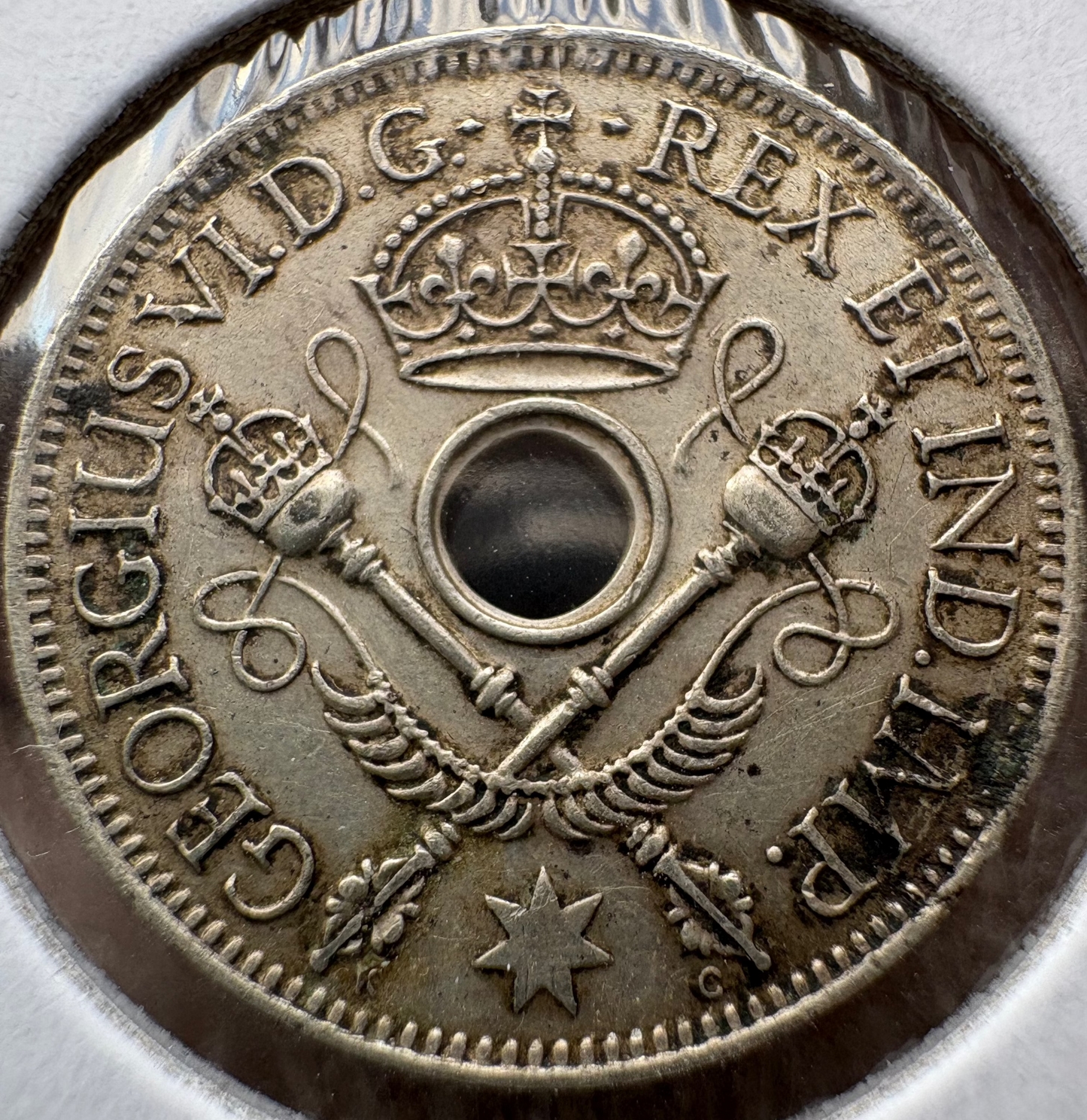 1945 New Guinea Shilling .925 Silver KM# 8