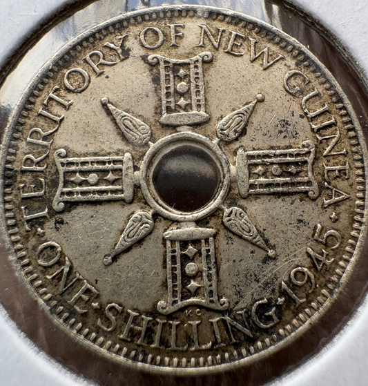 1945 New Guinea Shilling .925 Silver KM# 8