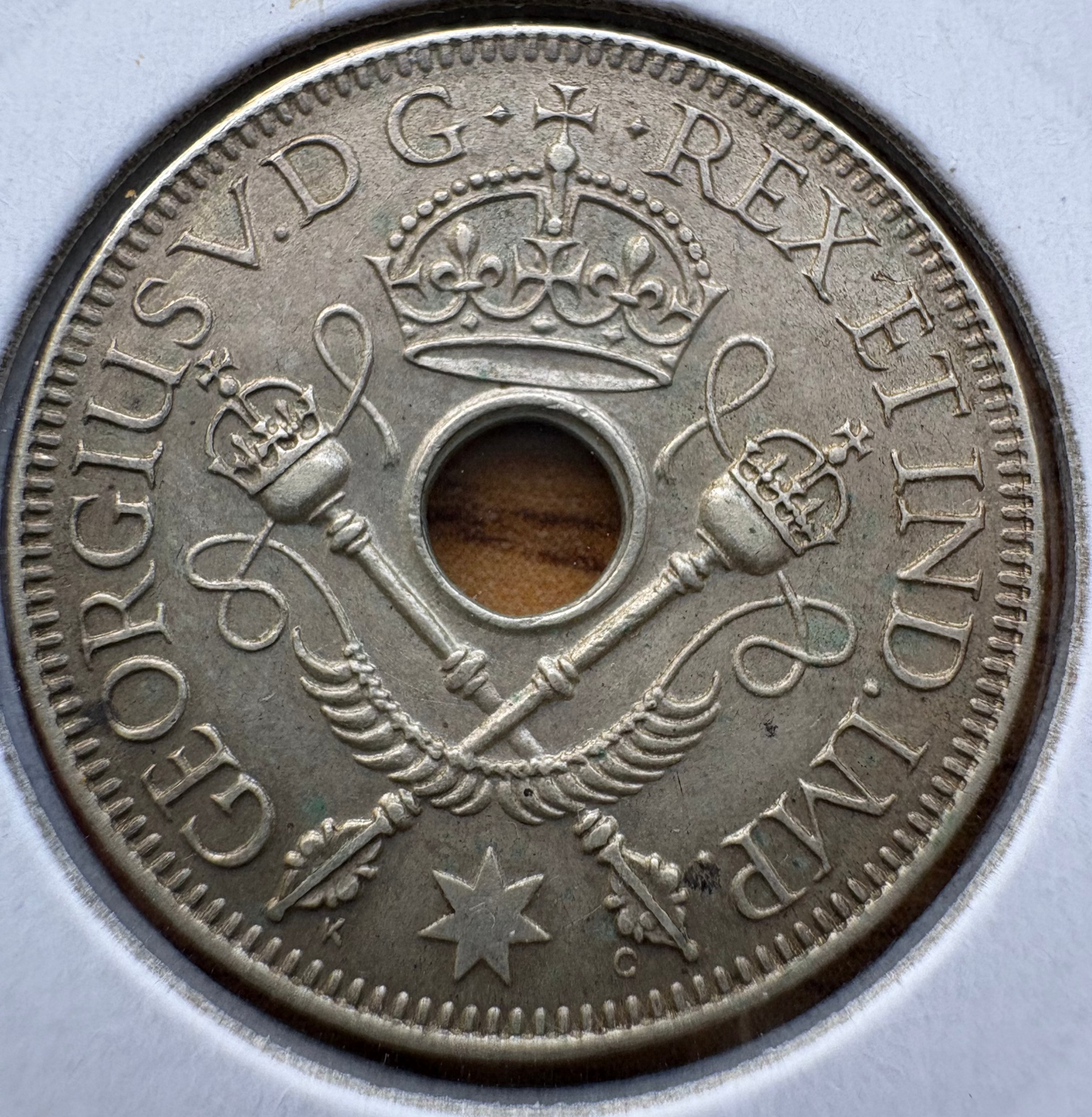 1936 New Guinea Shilling .925 Silver- KM# 5