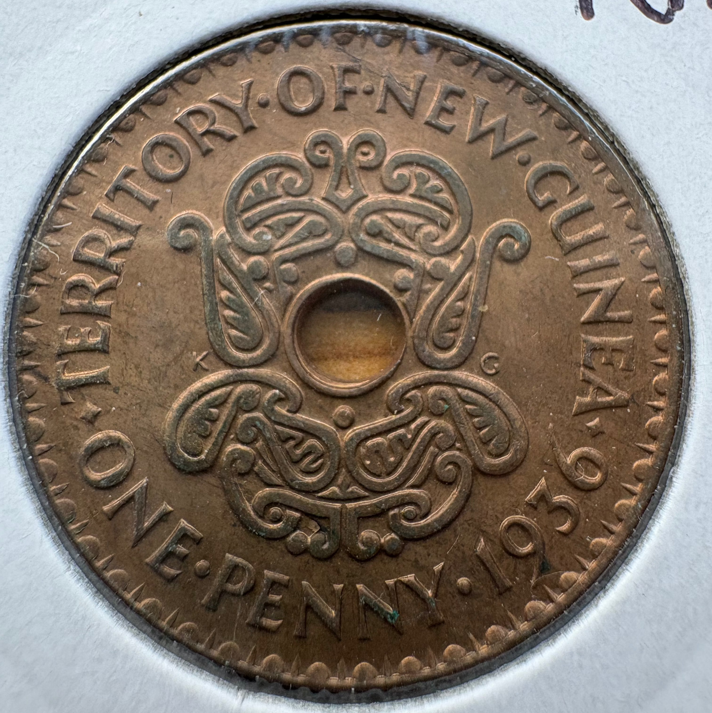 1936 New Guinea Penny KM# 6