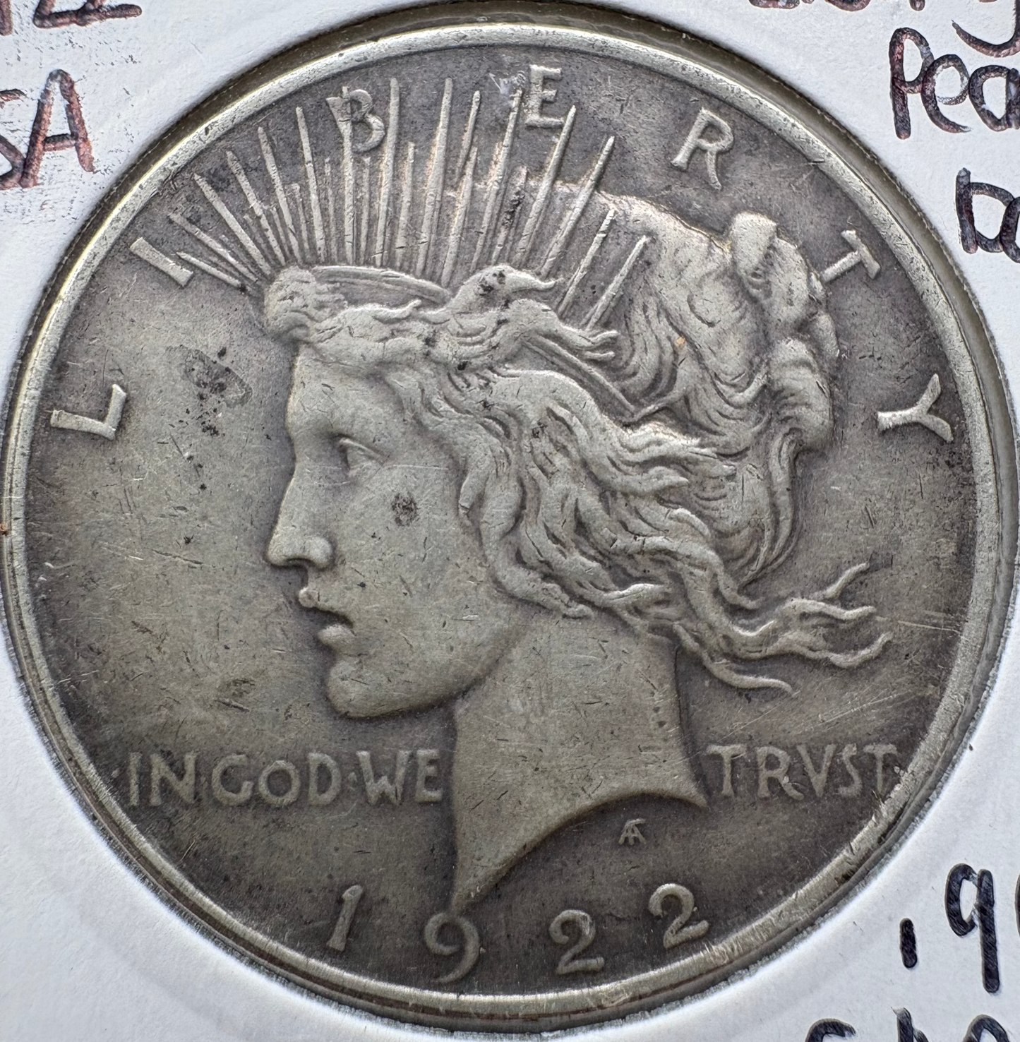 1922 USA Liberty Peace Dollar .900 Silver KM# 150