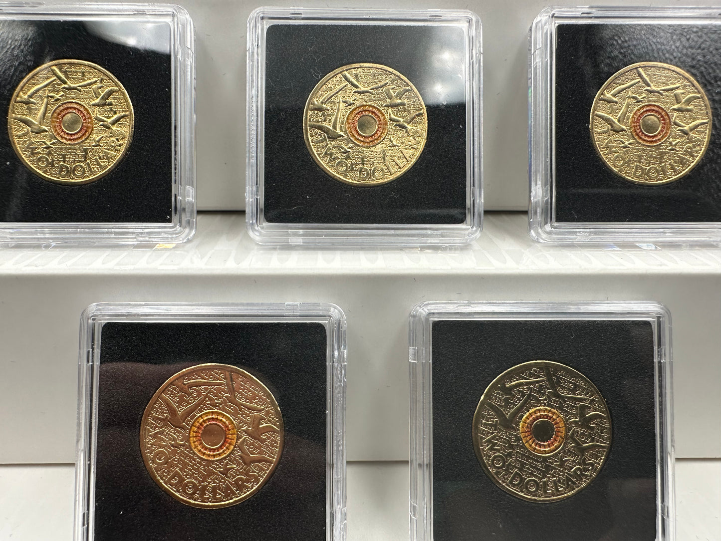 2015 $2 Remembrance Flanders Field Coloured Coin in Quadrum holder
