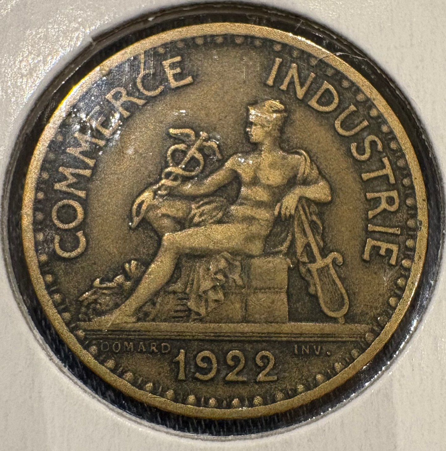 1922 France 1 Franc Commerce Industrie KM# 876