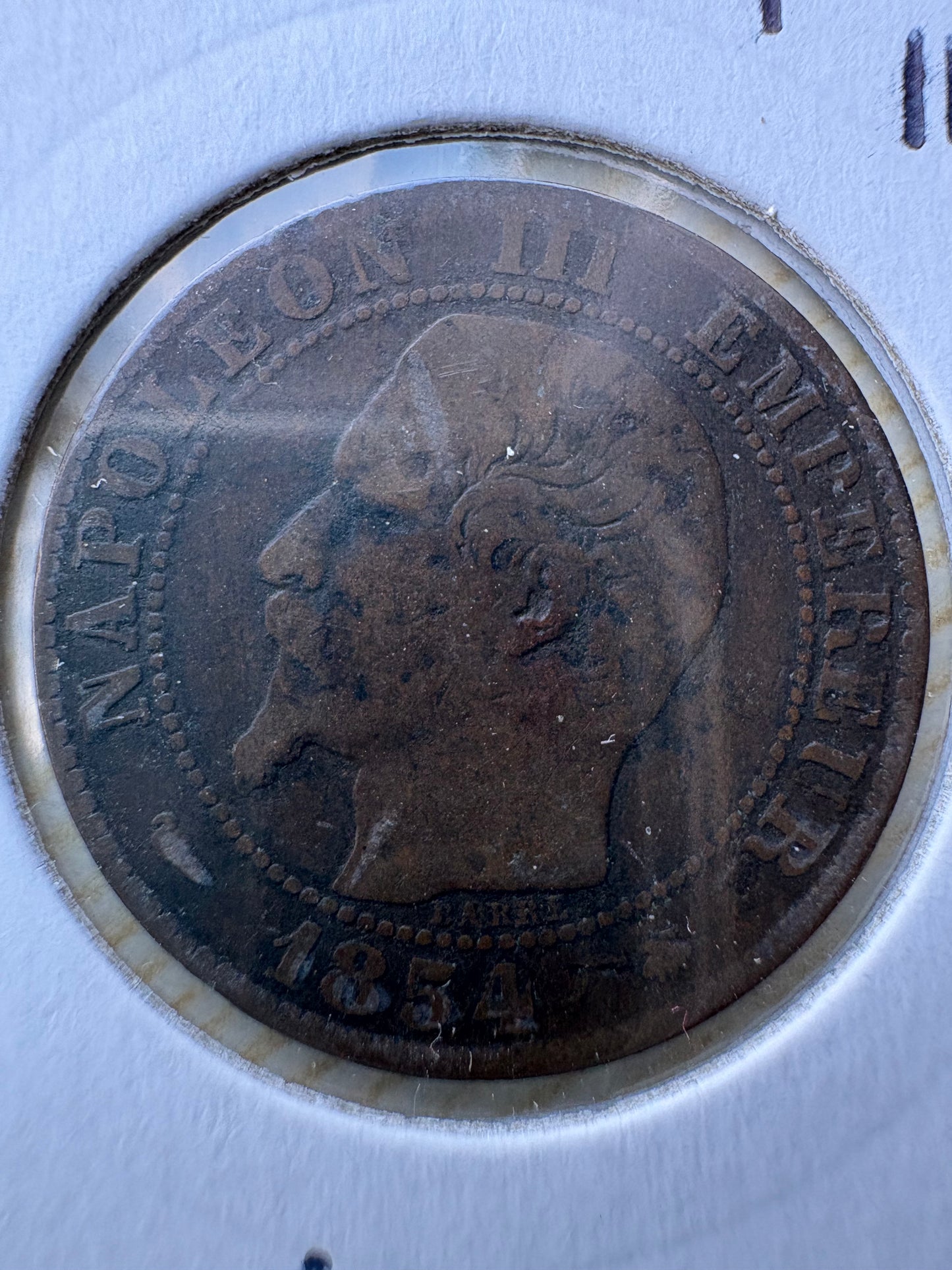 1854BB France 5 Centimes Napoleon III