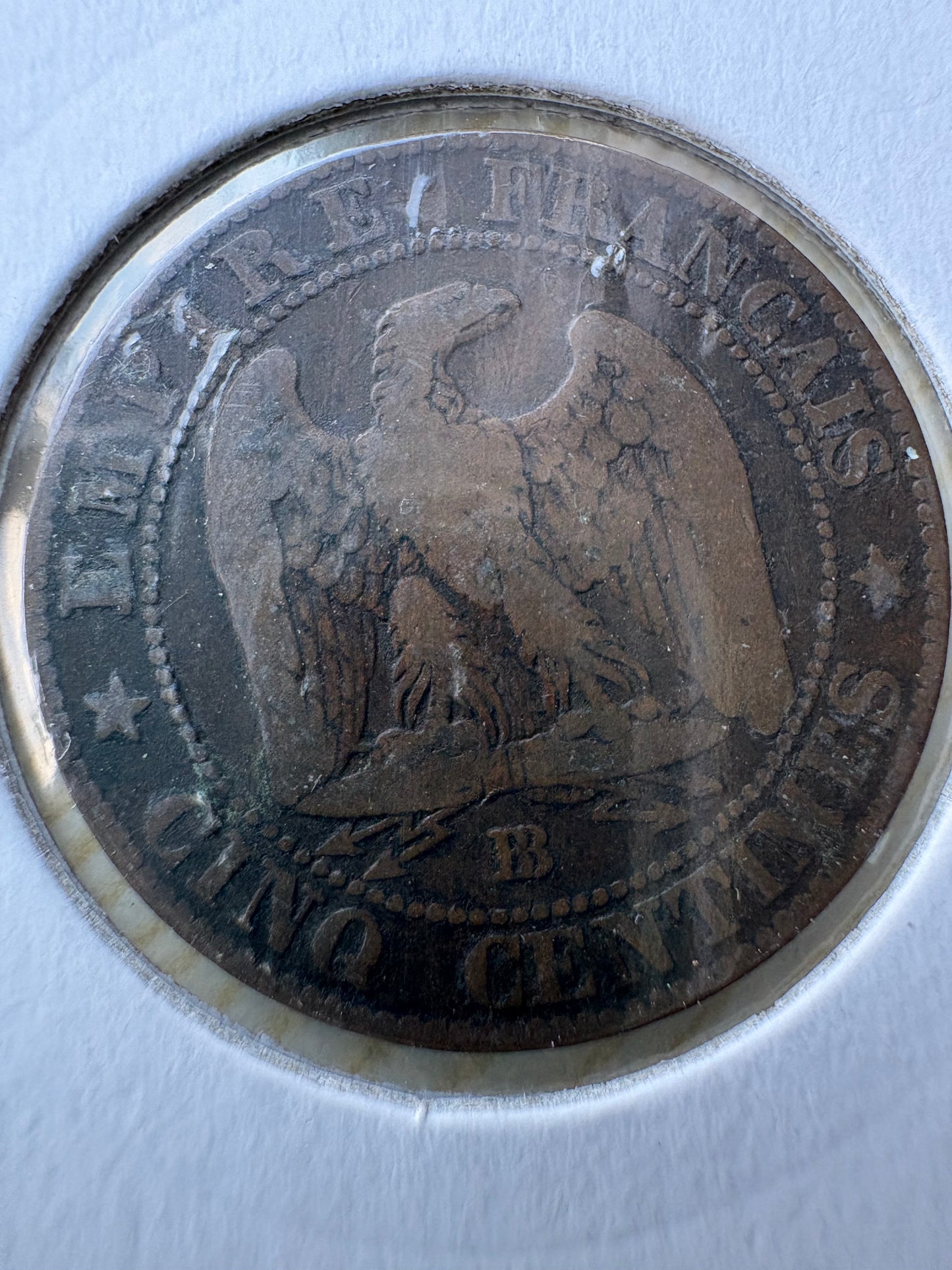 1854BB France 5 Centimes Napoleon III