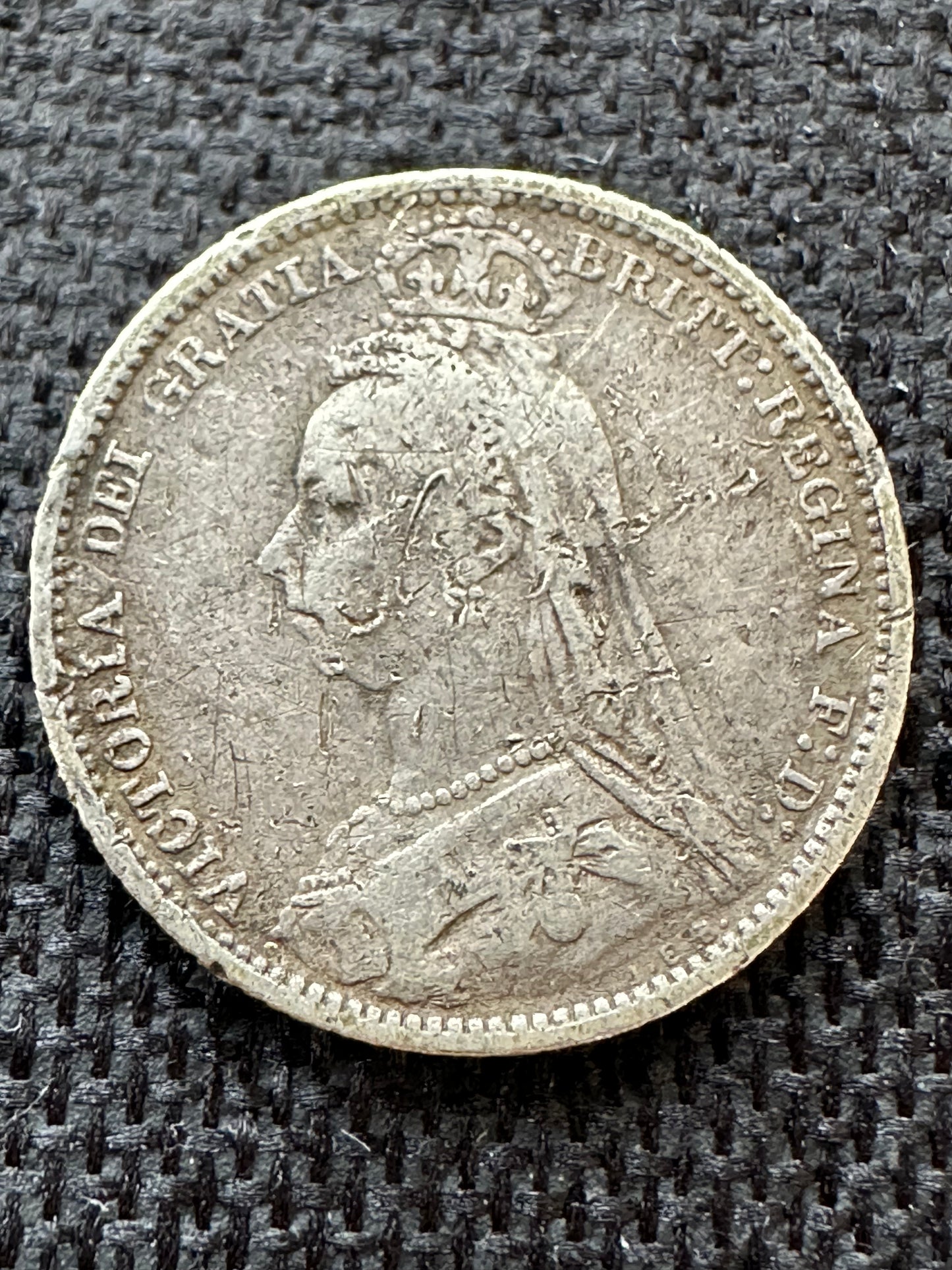 1888 Great Britain UK Victoria Jubilee Sixpence - .925 silver