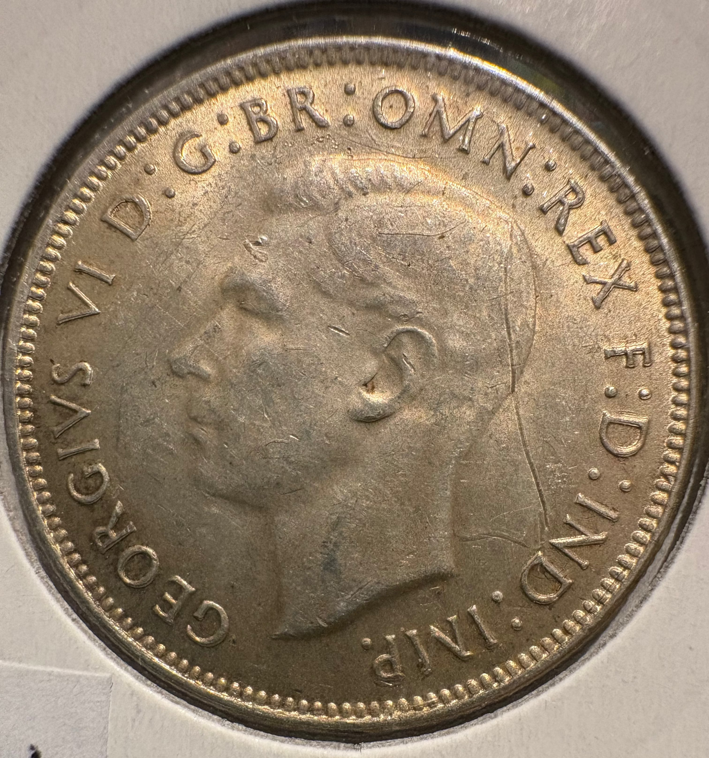 1942 M Australian Florin .925 Silver KM# 40