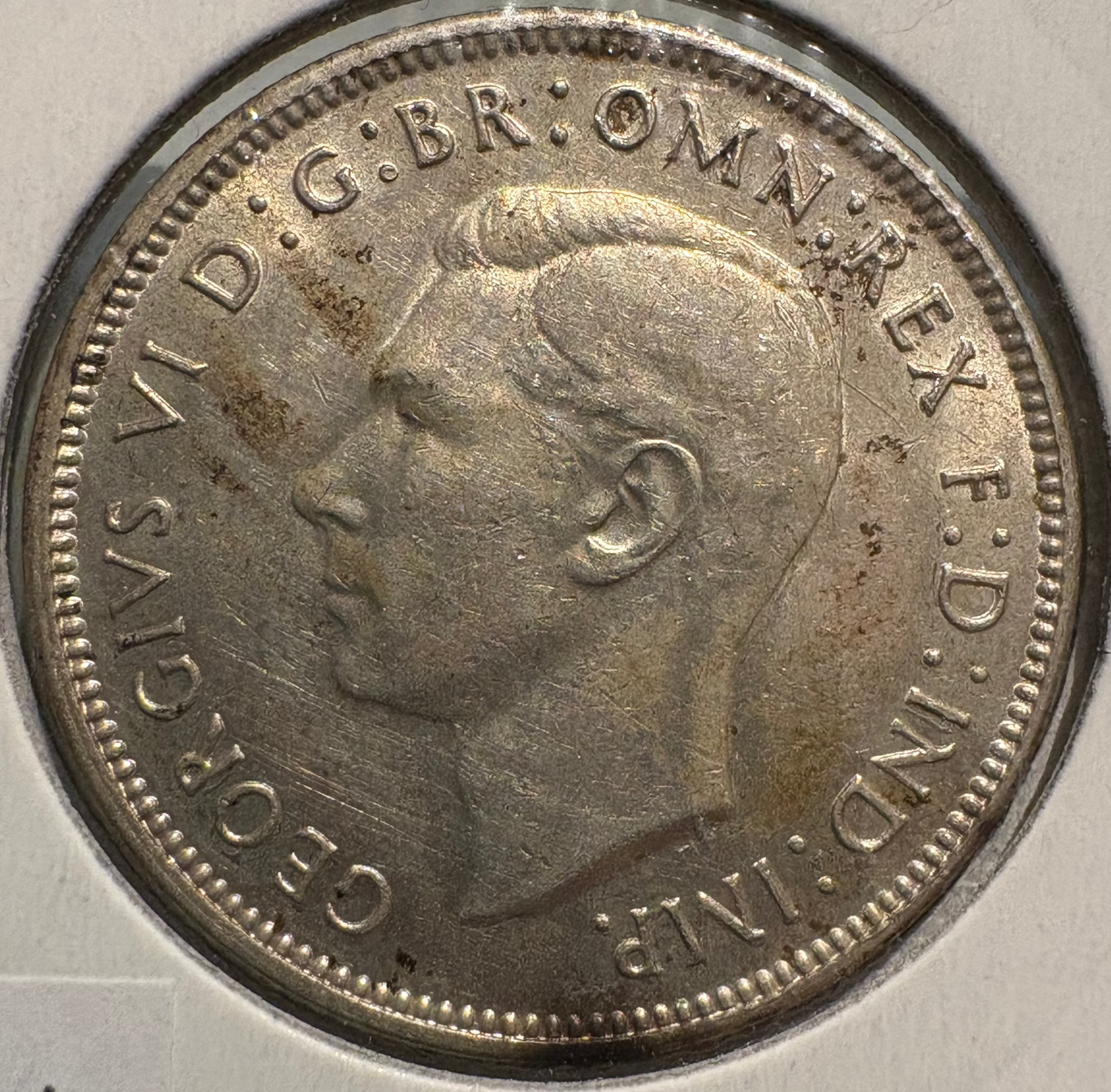 1943 S Australian Florin .925 Silver KM# 40