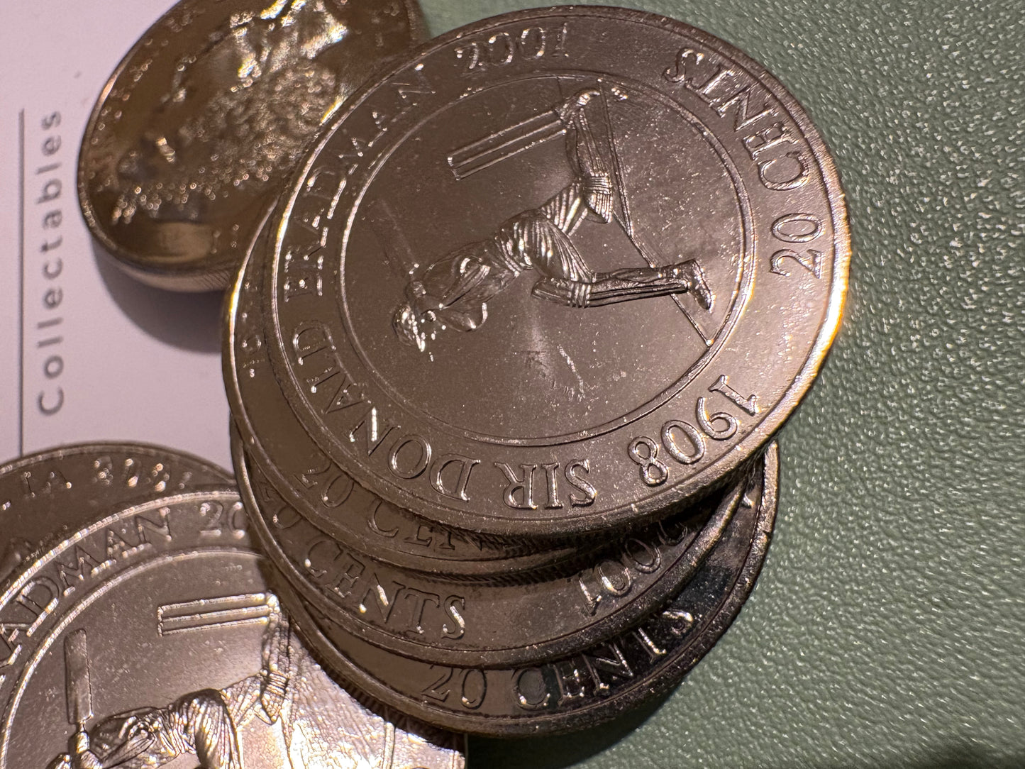 2001 20 cent Sir Donald Bradman Uncirculated Coin from Chubb Security Roll