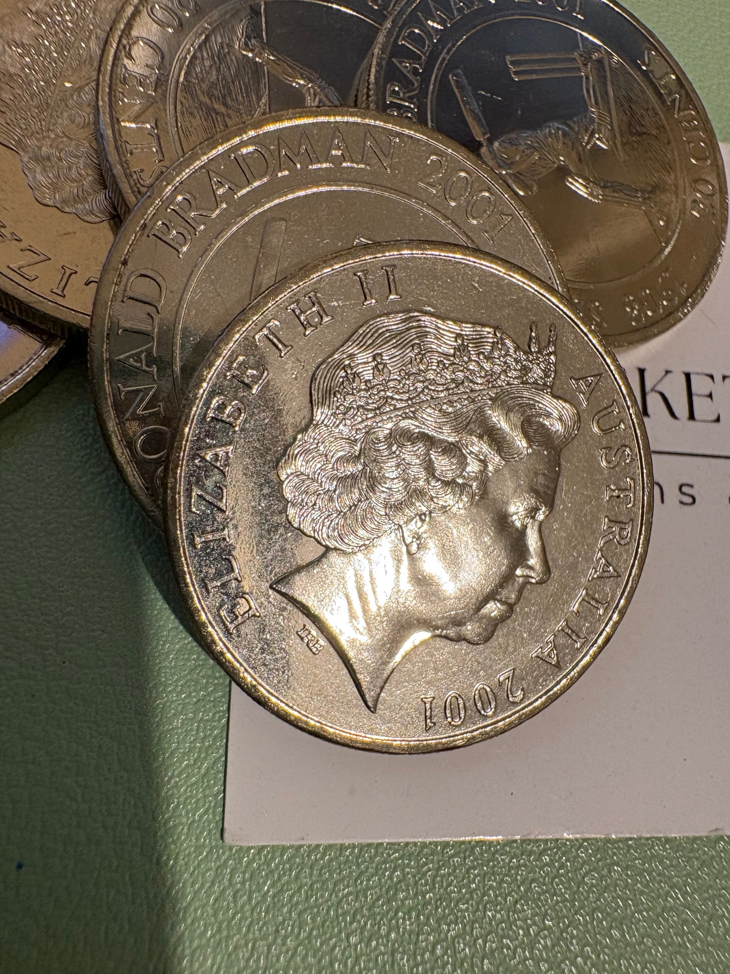 2001 20 cent Sir Donald Bradman Uncirculated Coin from Chubb Security Roll
