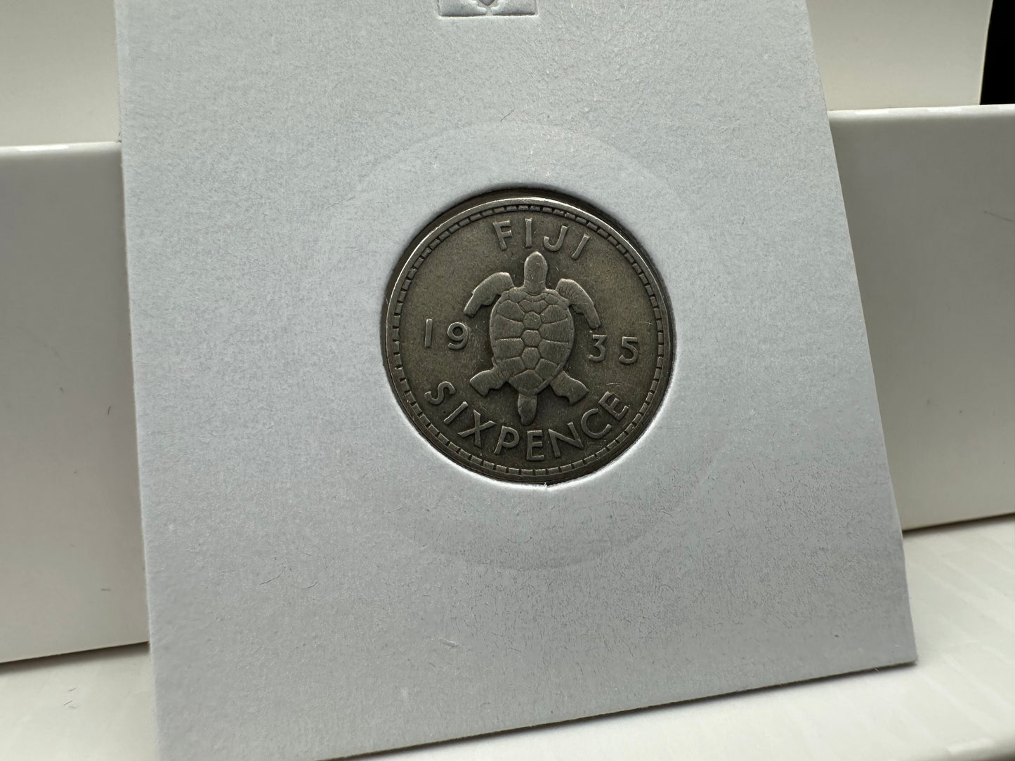 1935 Fiji Sixpence - KM# 3 - .500 Silver