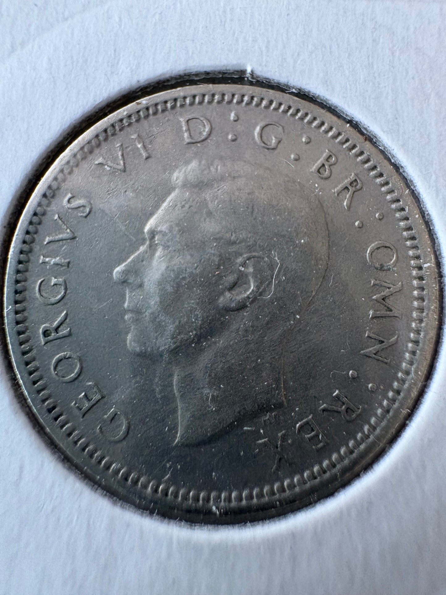 1951 Great Britain Sixpence KM# 875