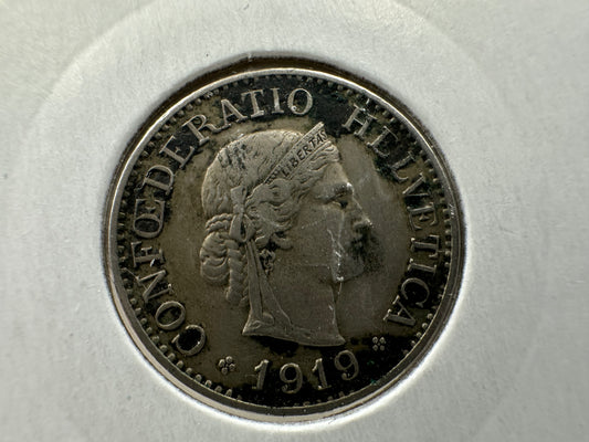 1919 10 Rappen Switzerland Confoederatio Helvetica