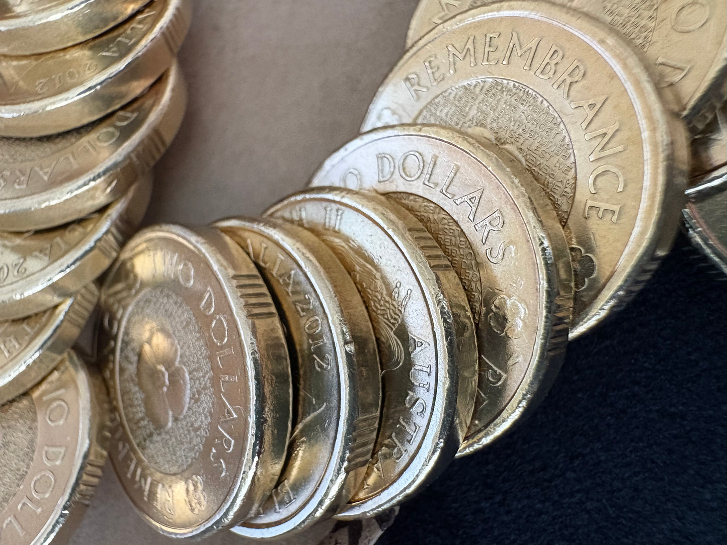 2012 $2 two dollar coin GOLD POPPY - Low mintage - UNCIRCULATED