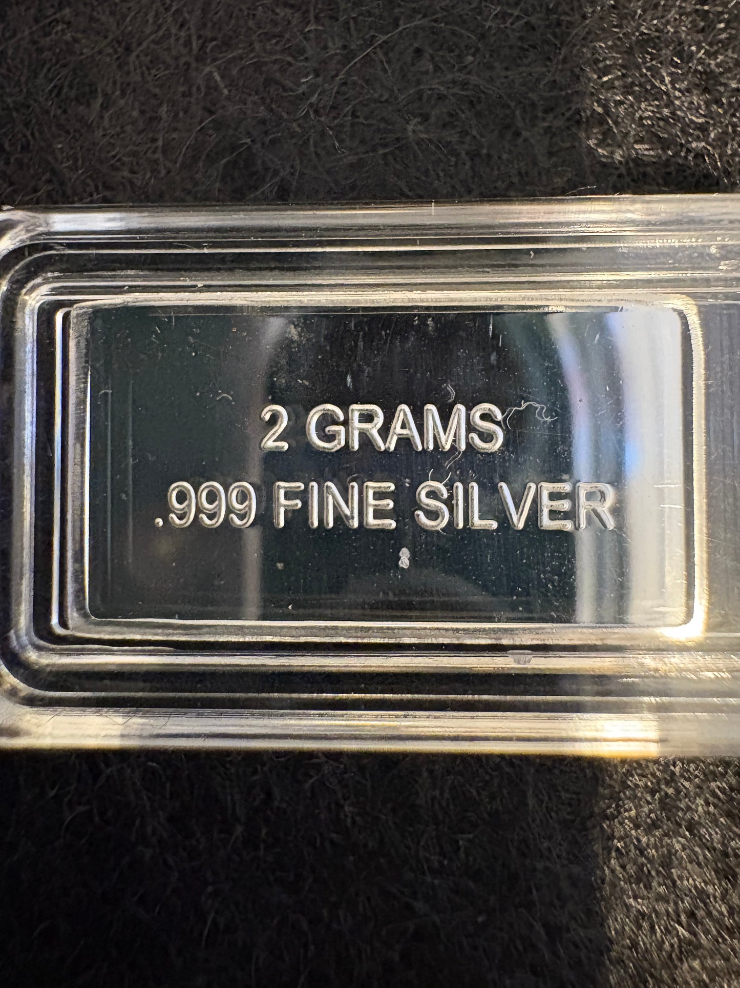 Mini Fractional Silver 2 gram Rectangular Bar - Wonka Bar