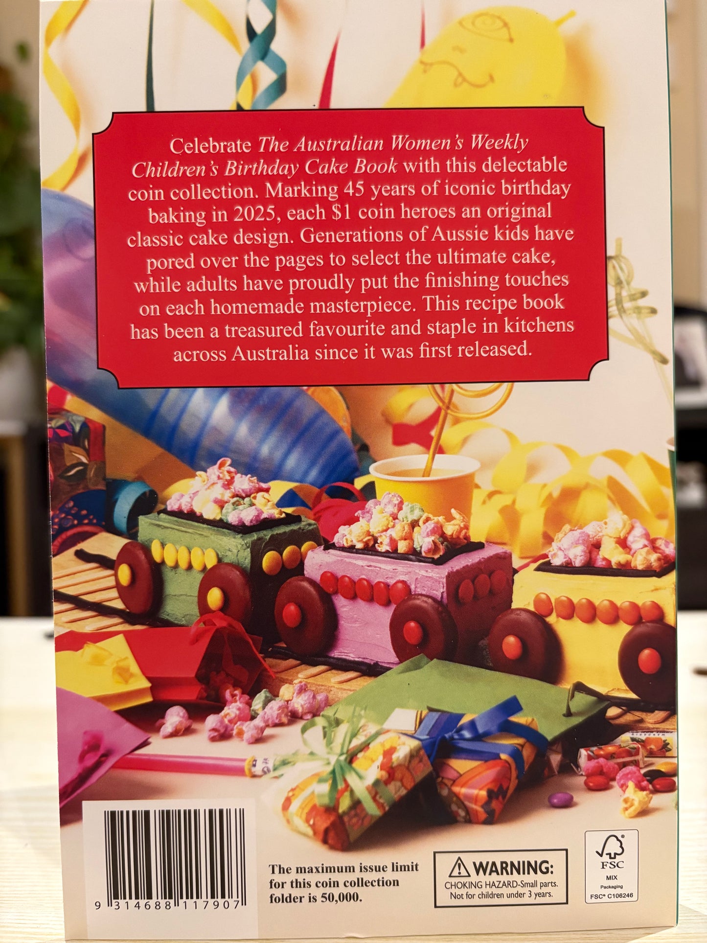 2025 Women's Weekly Children's Cookbook $1 Folder & Tube set with BONUS COLOURED $2 COIN