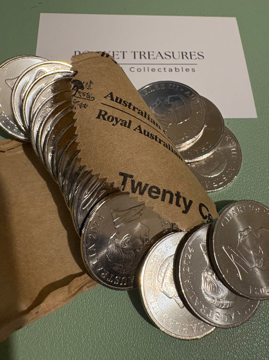 2024 Twenty Cent King Charles Uncirculated coin from RAM roll