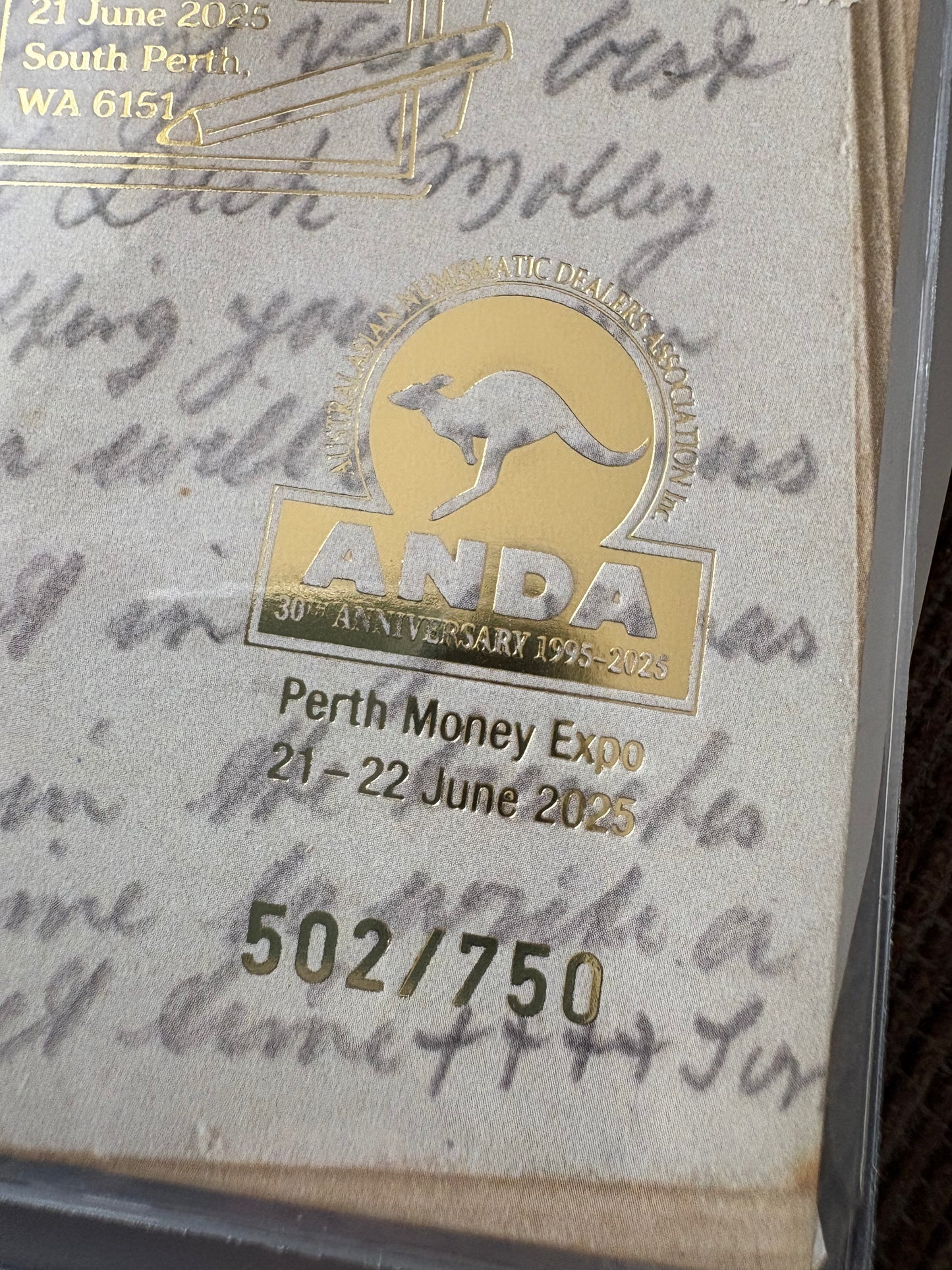 2025 Perth ANDA Money Expo & Australia Post PNC’s set of 3 - DAY 1