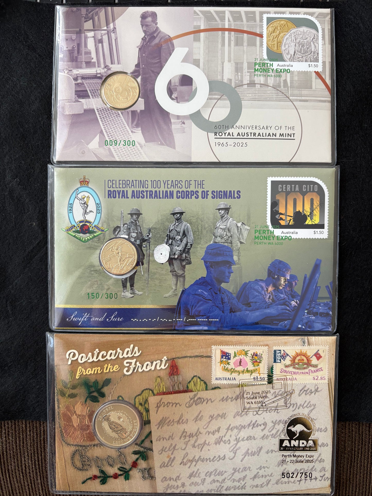 2025 Perth ANDA Money Expo & Australia Post PNC’s set of 3 - DAY 1